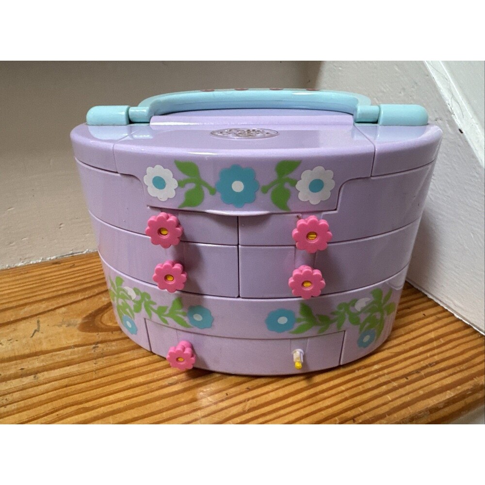 Vtg Polly Pocket Pullout Playhouse 1991 Bluebird Beauty Case Jewelry Box 2 Dolls